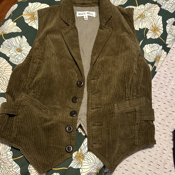 Alex Mill Tops - Alex Mill Olive Corduroy Vest